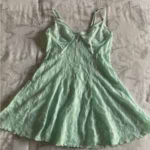 RARE Gorgeous angelic minty blue lace lingerie dress